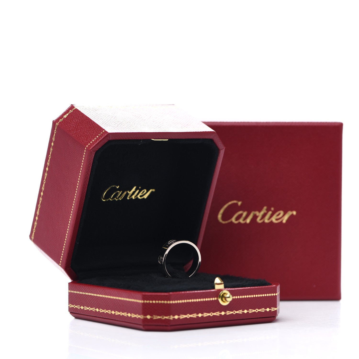 Cartier 18K White Gold 5.5mm LOVE Ring 51 5.75 6 of 6