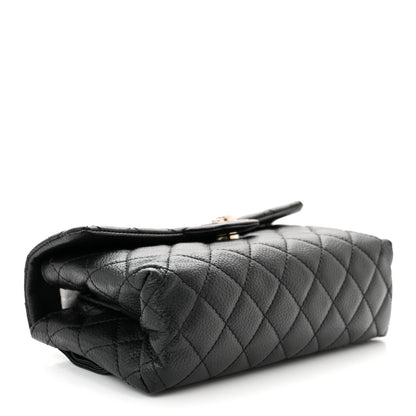 Chanel Grained Calfskin Quilted 2.55 Reissue Flap Belt Bag Clutch Black 4 of 11