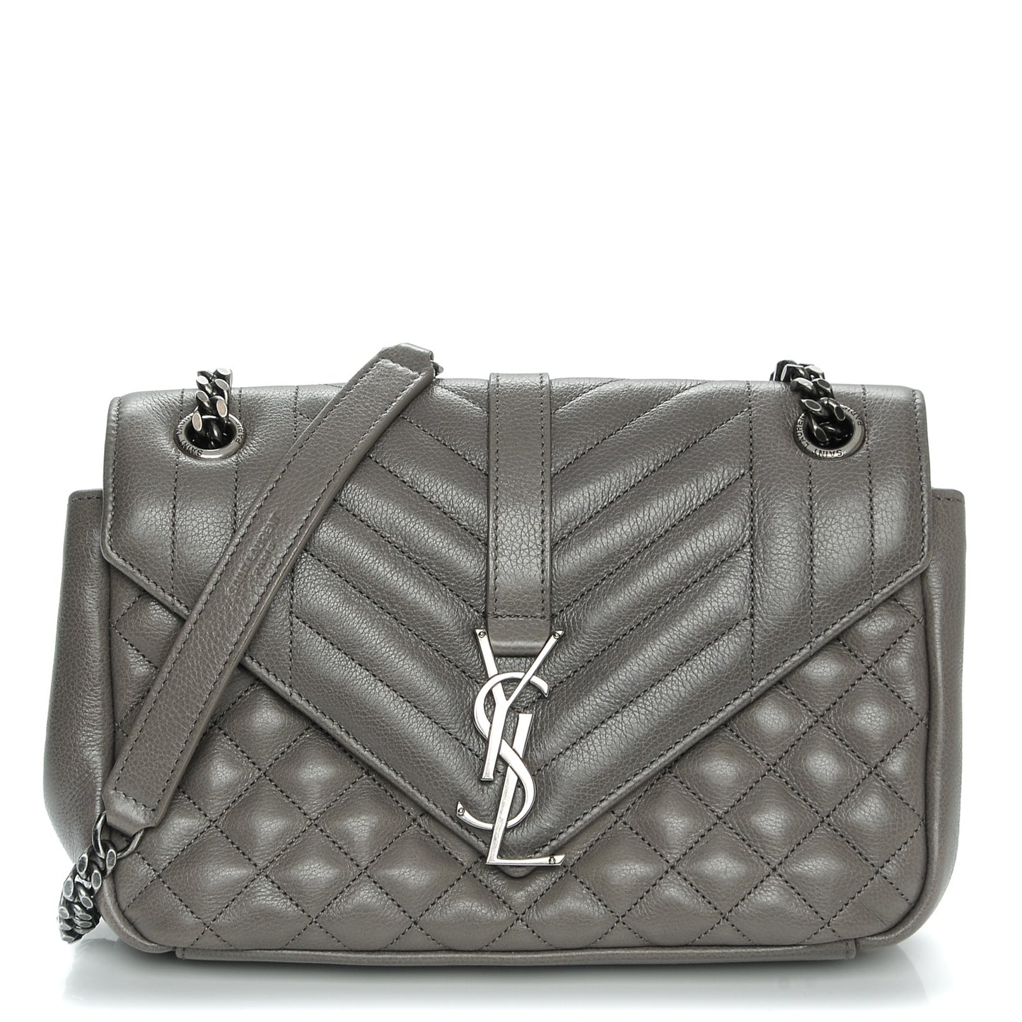 Grain De Poudre Medium Triquilt Monogram Satchel Earth
