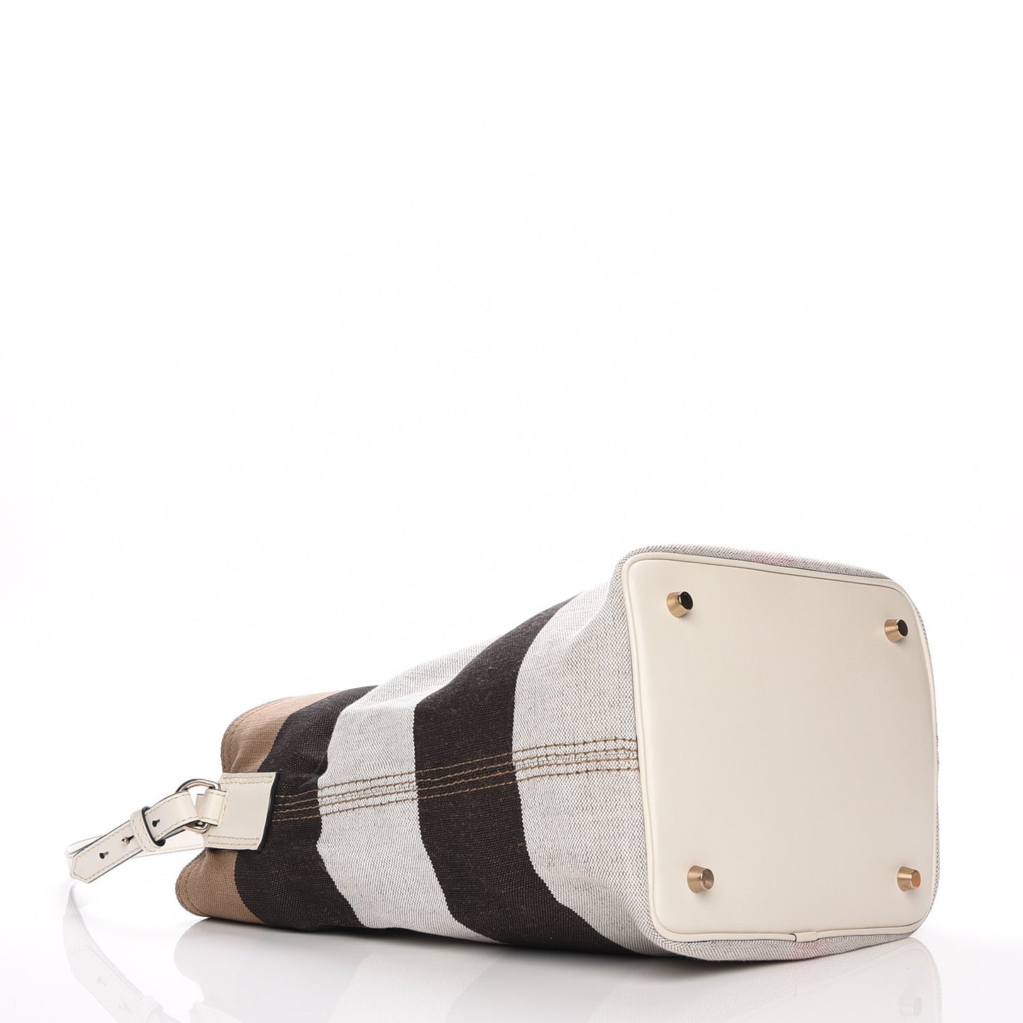 Canvas Mega Check Medium Susanna Hobo White