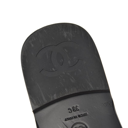 Chanel Patent Calfskin CC Slip On Mules 38 Black 9 of 11
