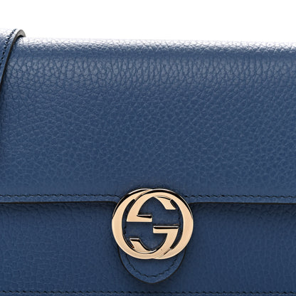 Gucci Dollar Calfskin Interlocking G Chain Wallet Caspian 7 of 9