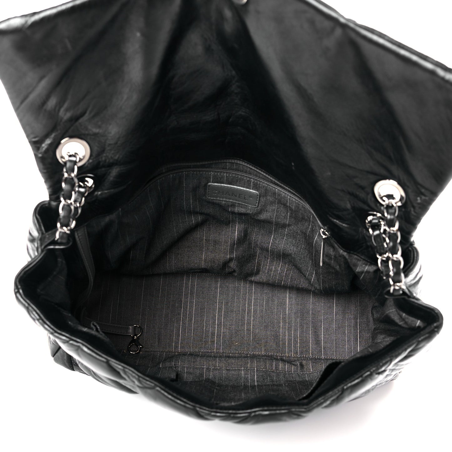Lambskin In and Out XL Maxi Flap Black