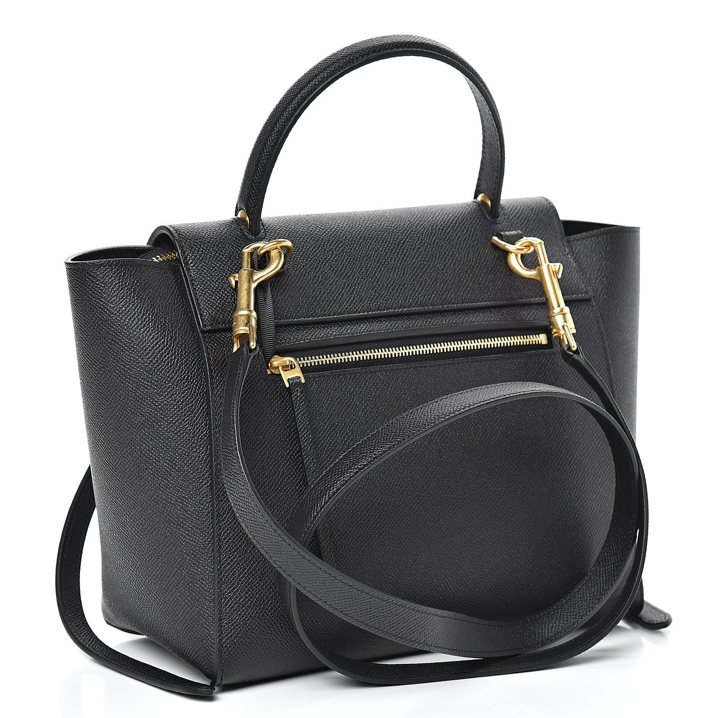 Grained Calfskin Micro Belt Bag Black