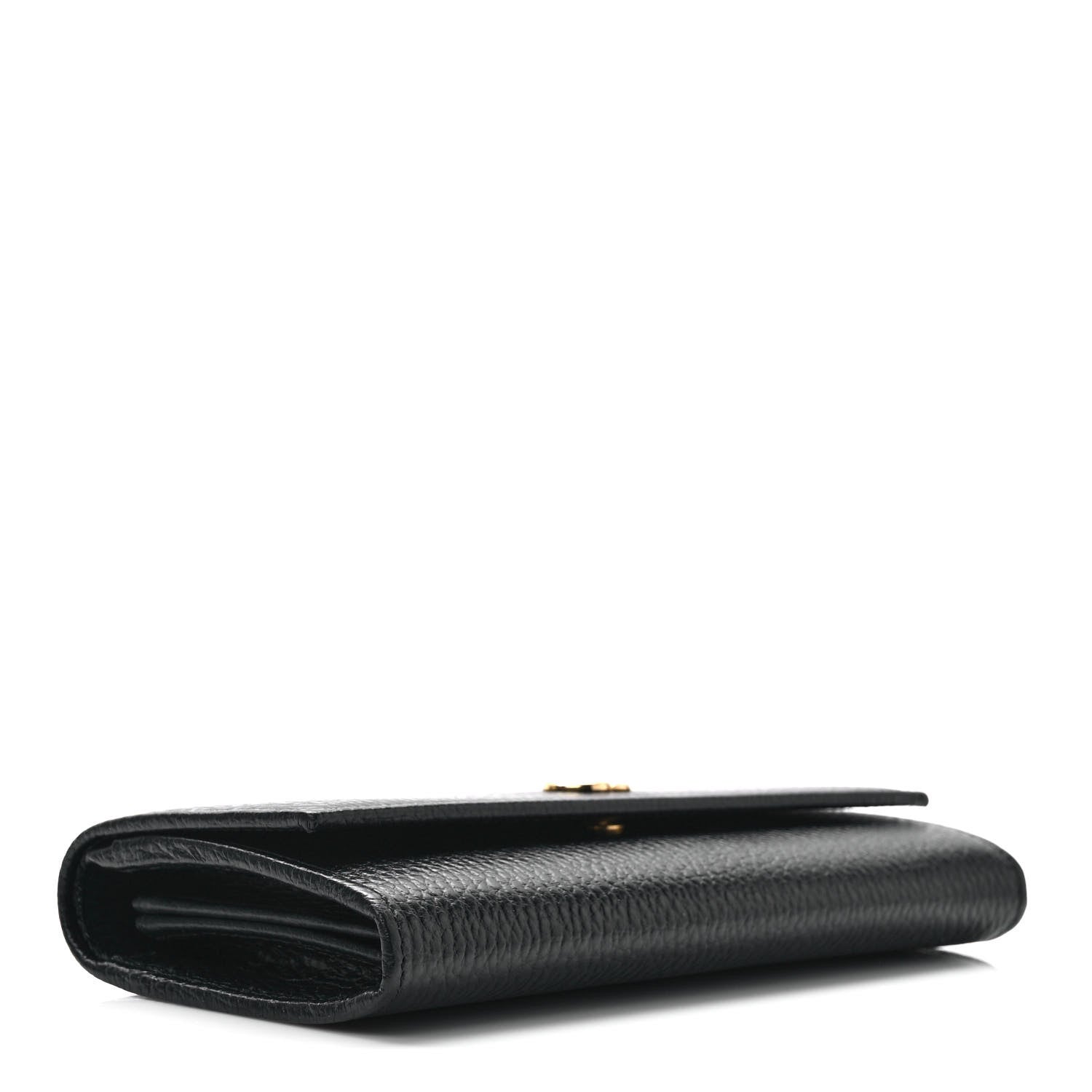 Gucci Dollar Calfskin GG Marmont Continental Wallet Black 3 of 6