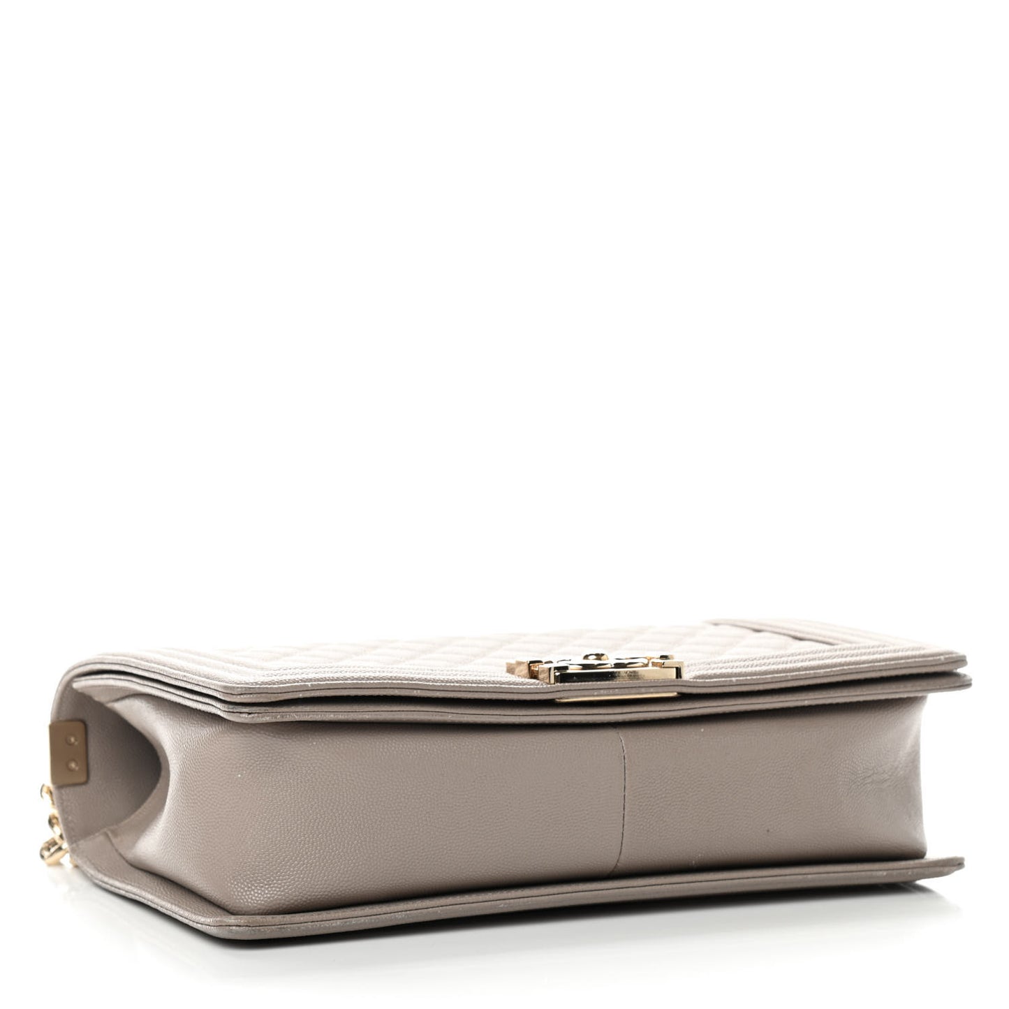 Caviar Quilted New Medium Boy Flap Dark Beige