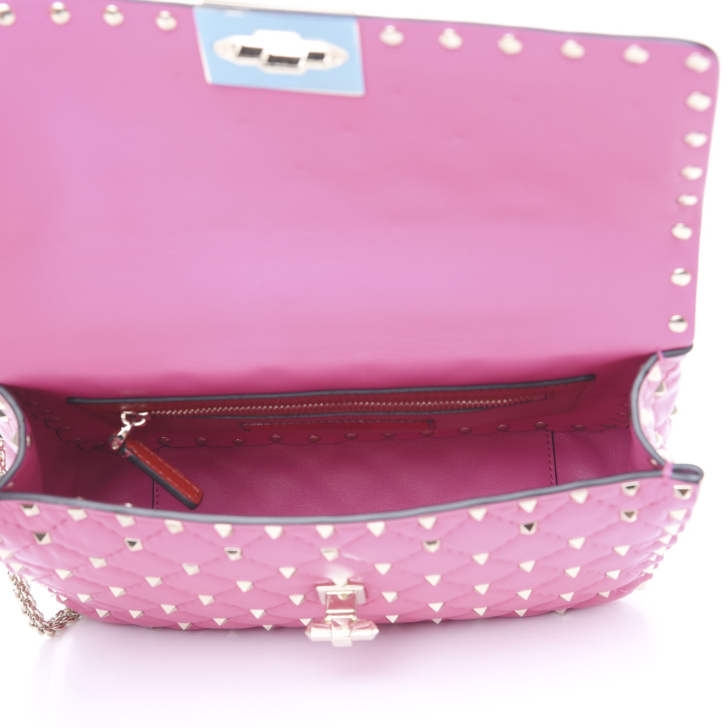 Valentino Garavani Nappa Medium Rockstud Spike Shoulder Bag Pink Orchid 4 of 9