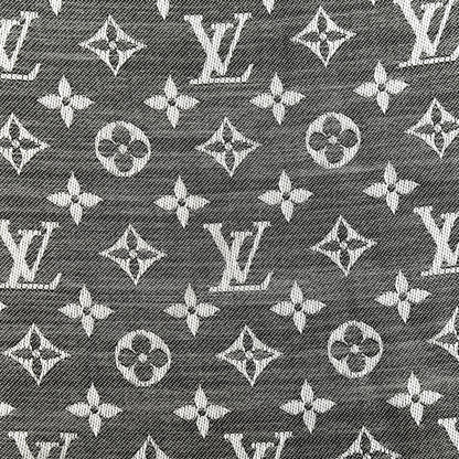 Louis Vuitton Silk Wool Monogram Denim Shawl Black 3 of 4