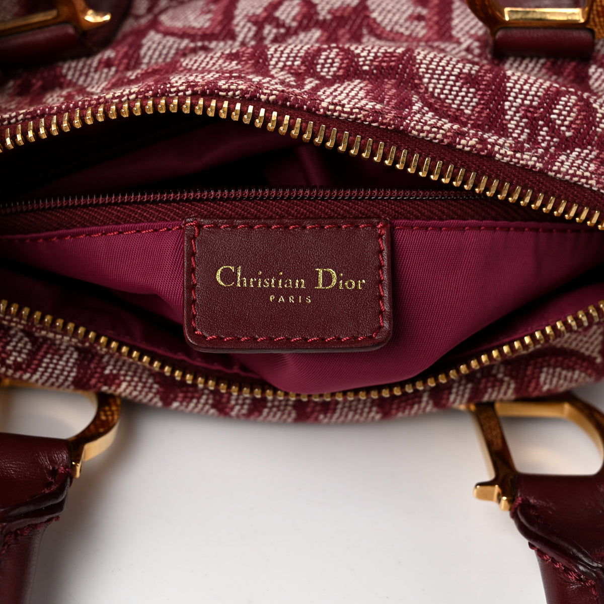 Christian Dior Monogram Small Boston Rouge Bordeaux 6 of 10
