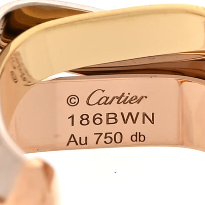 Cartier 18K Pink Yellow White Gold Cushion Trinity Hoop Earrings 4 of 5