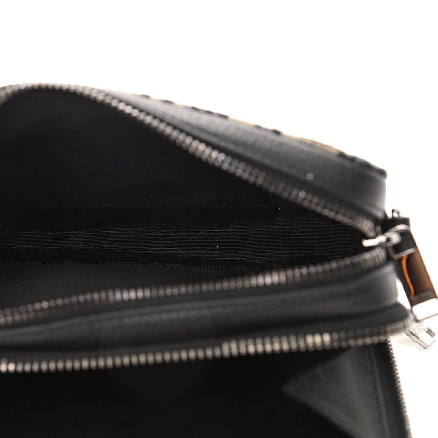 X KENNY SCHARF Oblique Canvas Embroidered Patches Crossbody Charcoal