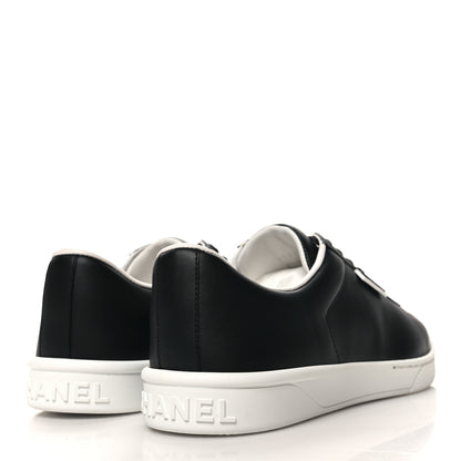 Chanel Calfskin CC Womens Sneakers 40 Black 4 of 8
