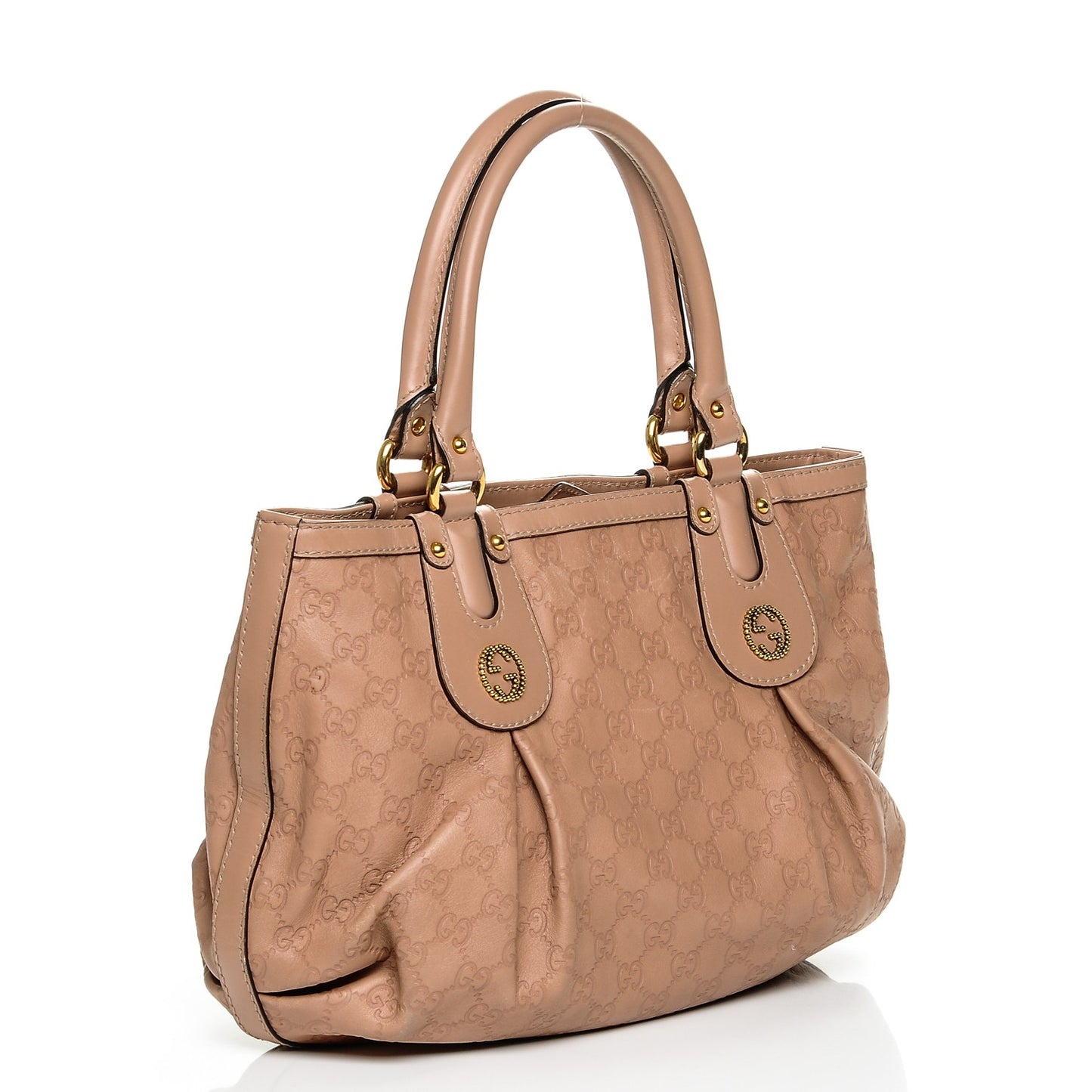 Guccissima Medium Scarlett Stud Tote Dusty Rose