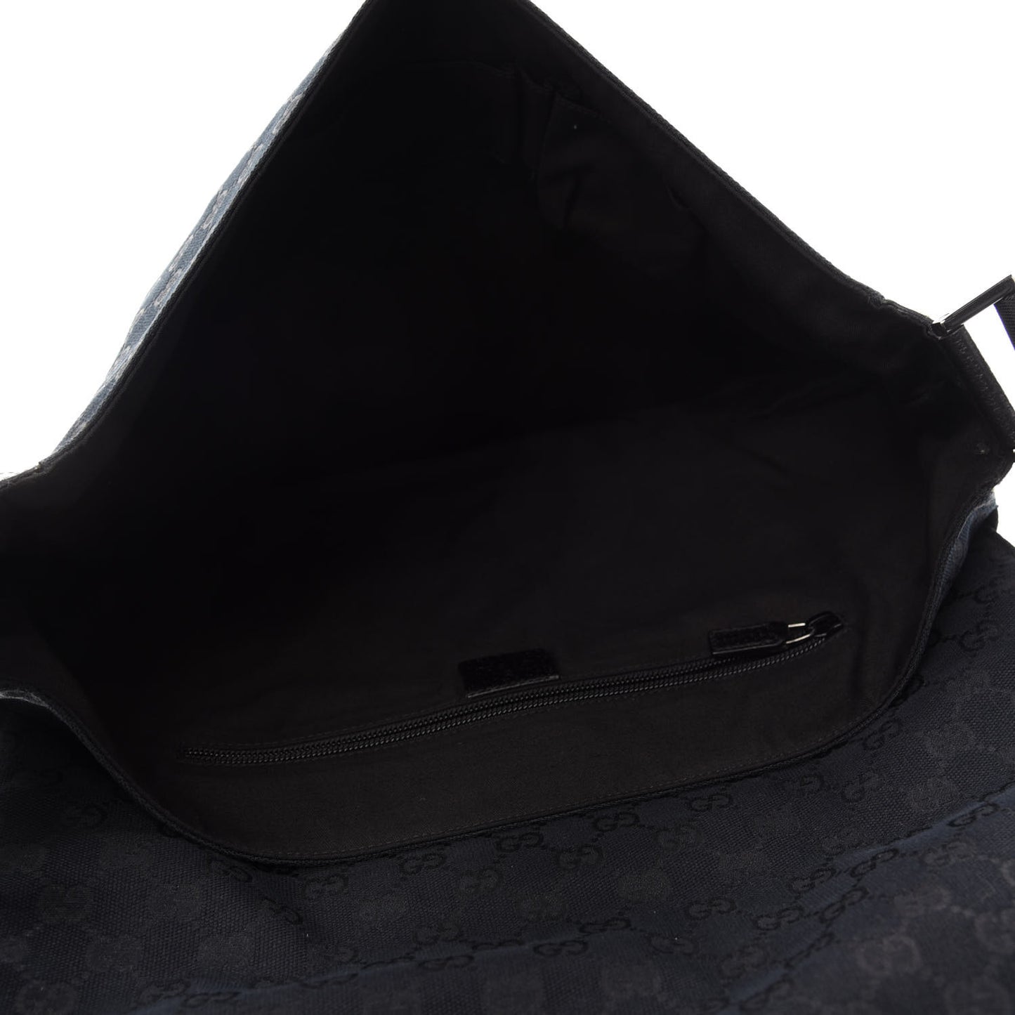 Monogram Large Flap Messenger Bag Black