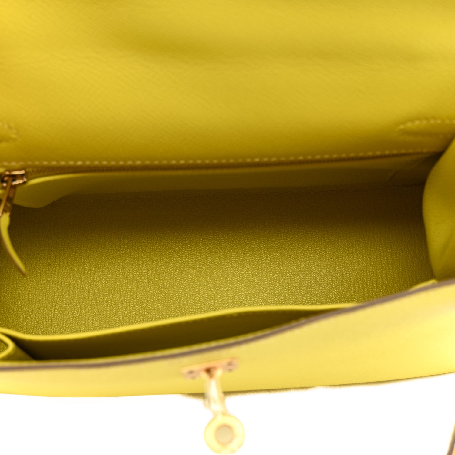 Hermes Epsom Bi-Color Horseshoe Sellier 25 Lime Craie 5 of 12