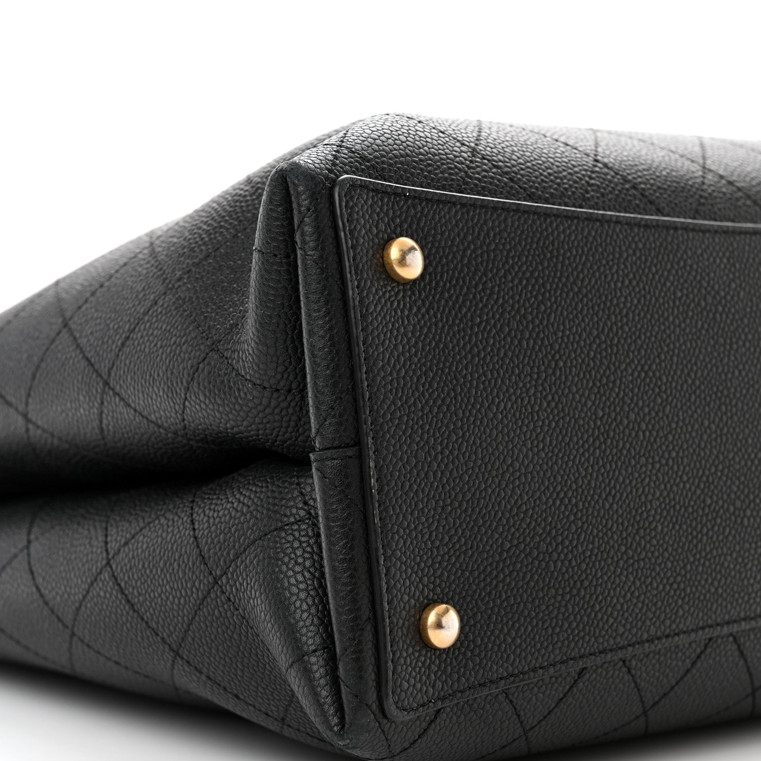Chanel Caviar Stitched Large Shopping Tote Bag Black 10 of 15