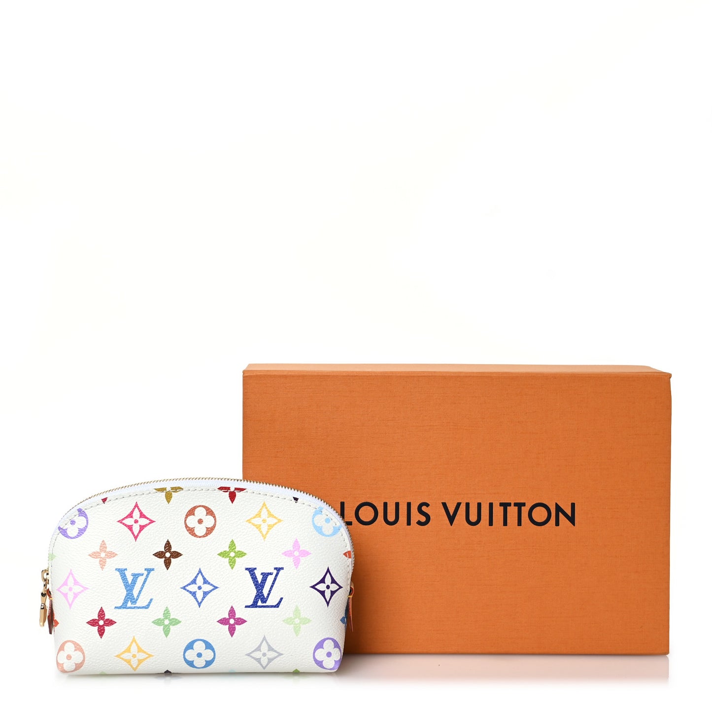 LV x TM Monogram Multicolor Cosmetic Pouch PM White