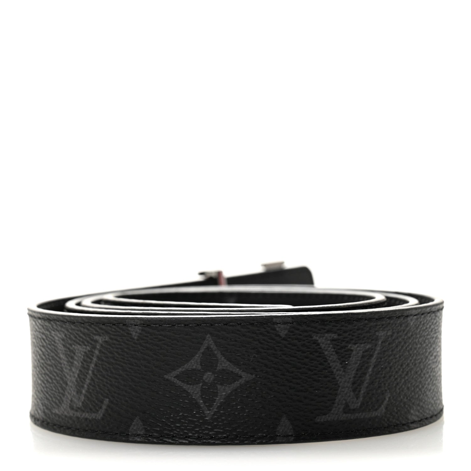 Louis Vuitton Calfskin Monogram Eclipse 35mm LV Initiales Reversible 100 40 Belt 2 of 5