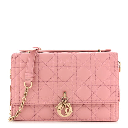 Christian Dior Lambskin Cannage My Dior Top Handle Bag Old Rose 1 of 13