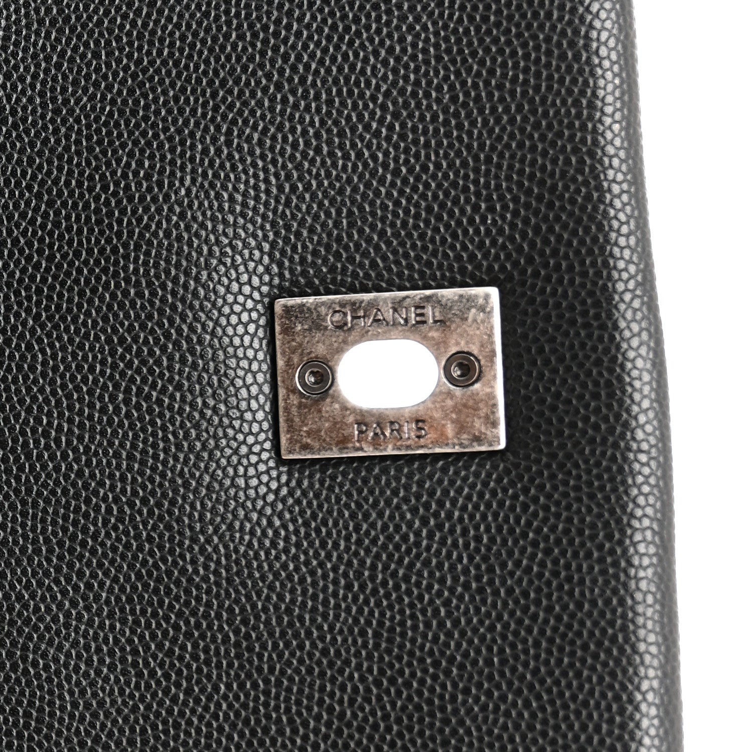 Chanel Caviar Lizard Quilted Large Coco Handle Flap Black 12 of 13