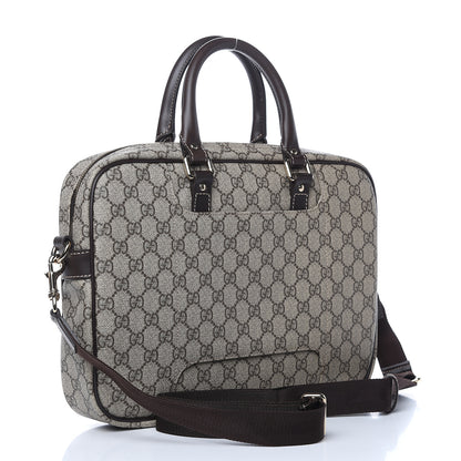 Gucci GG Supreme Monogram Briefcase Dark Brown 3 of 11