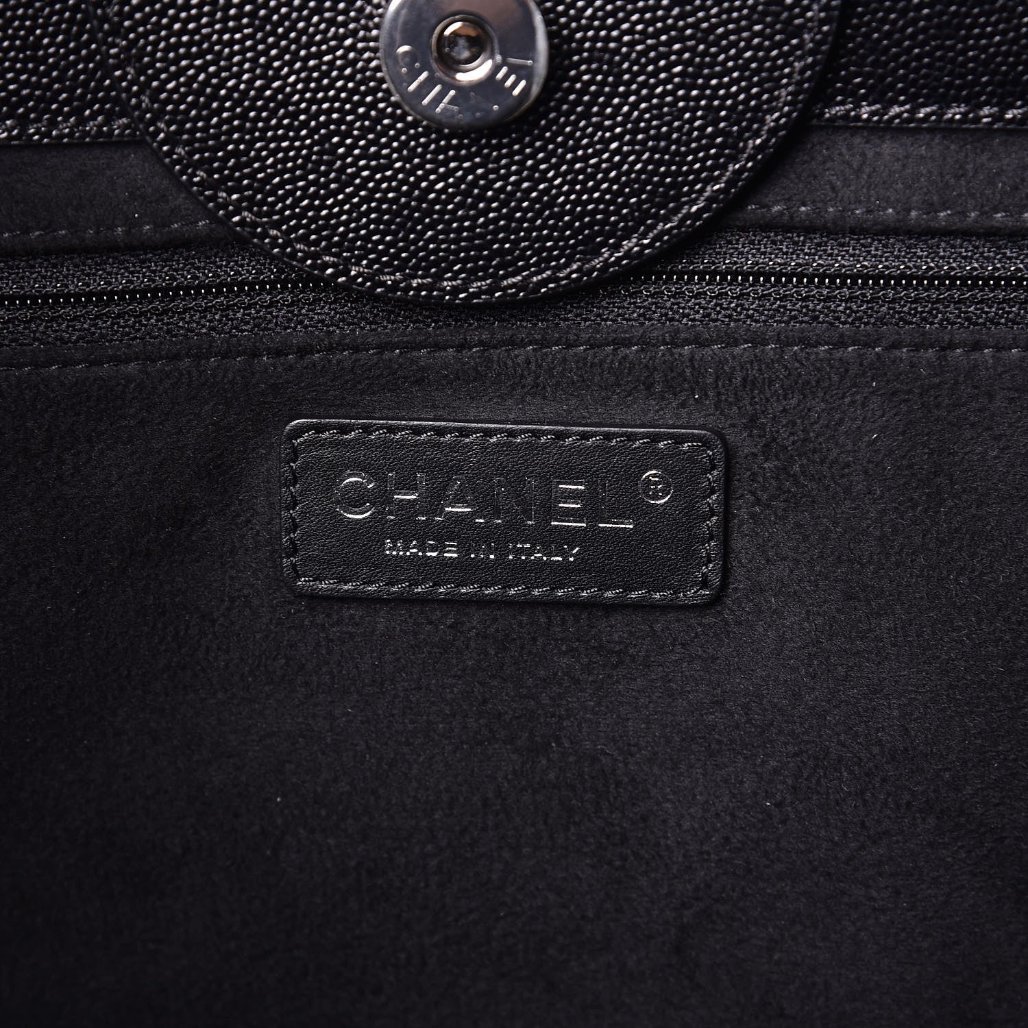 Chanel Caviar Extra Large Studded Deauville Tote Black 6 of 8