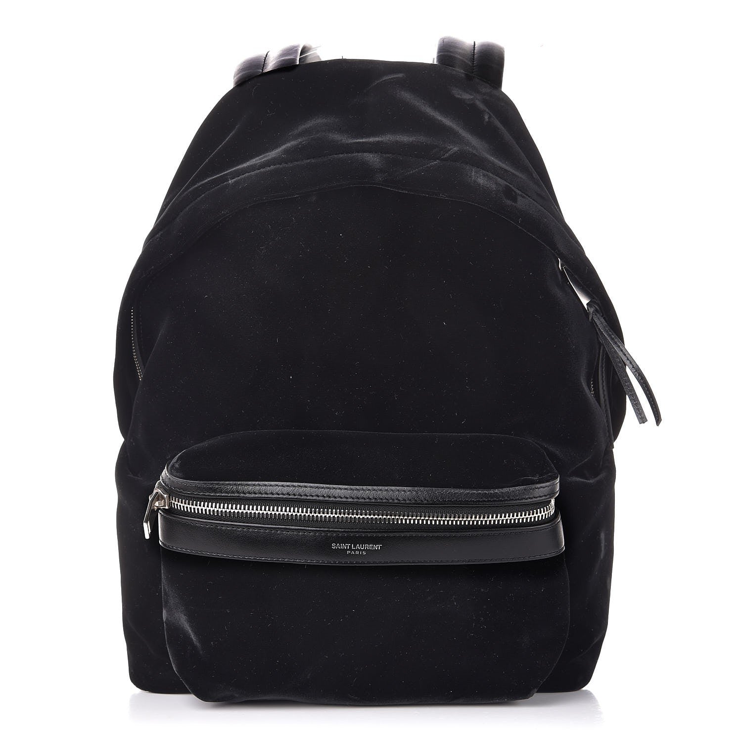 Saint Laurent Velvet Mini City Backpack Black 1 of 8