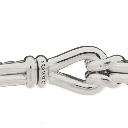 David Yurman Sterling Silver Diamond 11mm Thoroughbred Loop Bracelet 3 of 3
