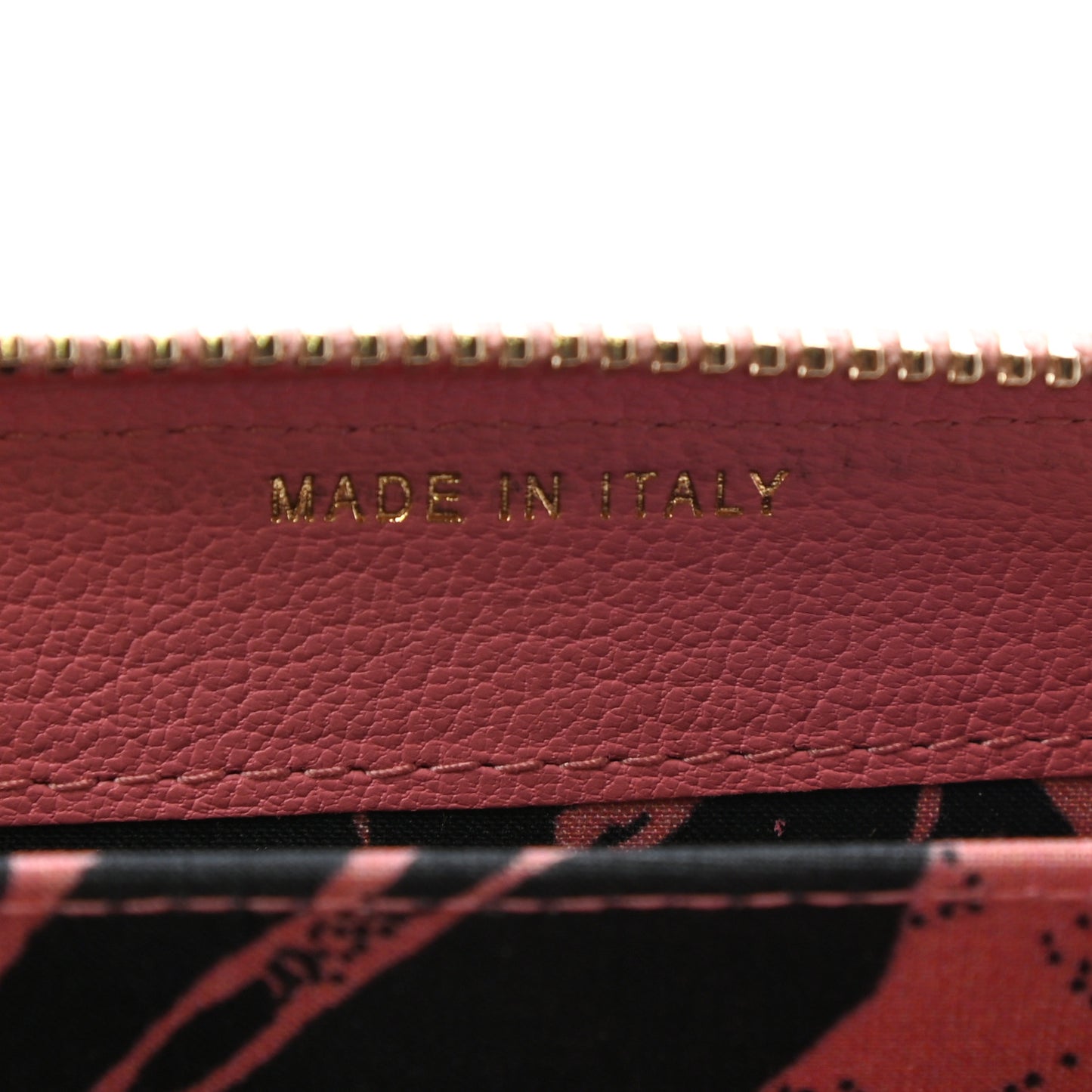 Goatskin Camellia Zip Coin Purse Pink