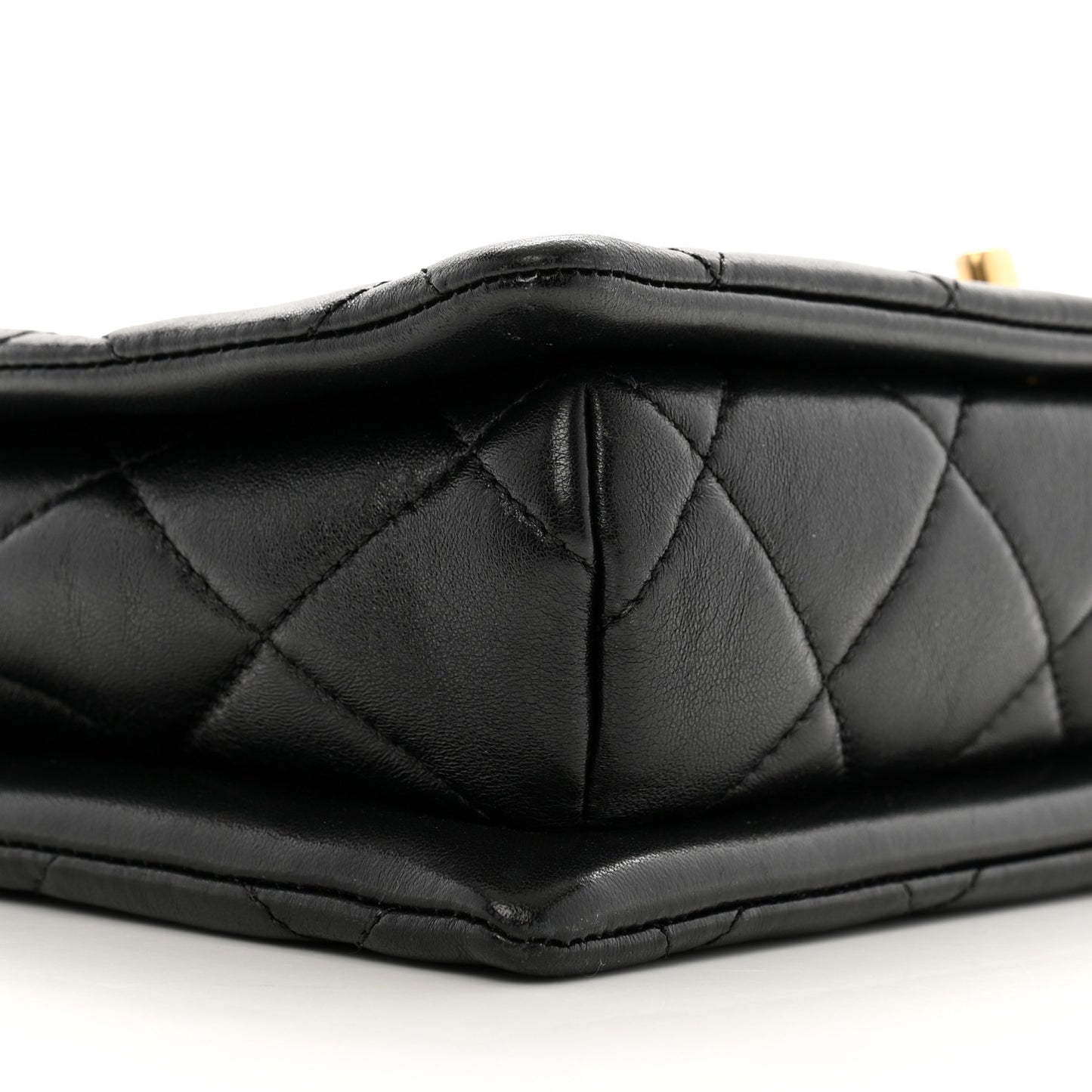 Lambskin Quilted Enamel CC Chain Flap Black