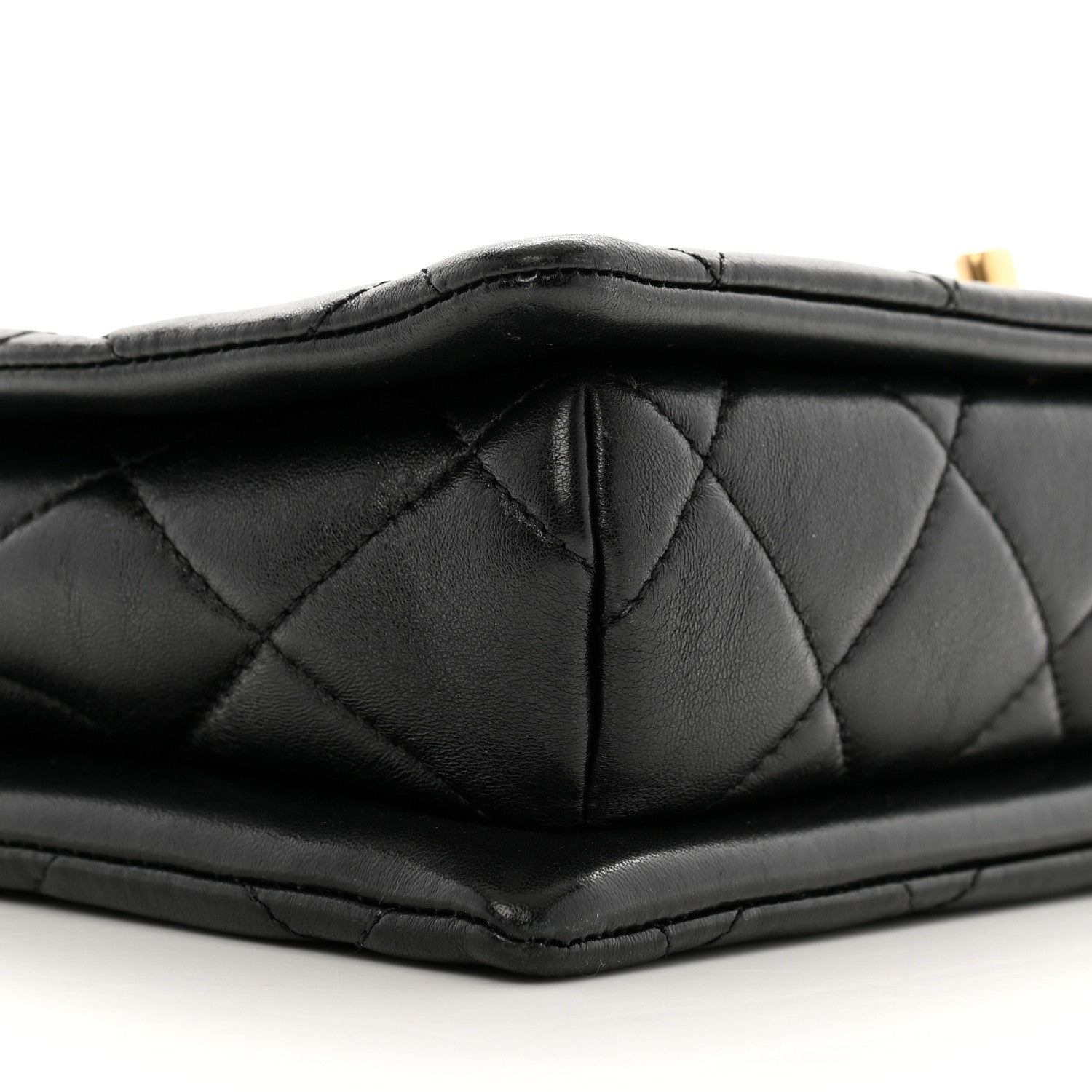 Chanel Lambskin Quilted Enamel CC Chain Flap Black 9 of 12