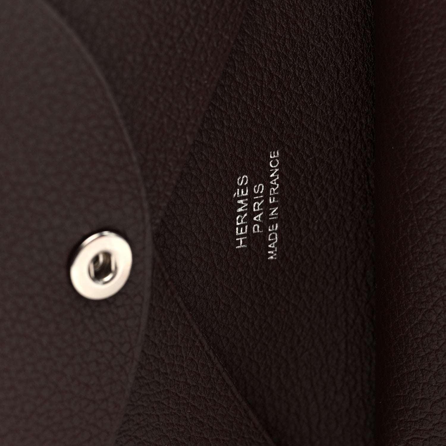 Hermes Evercolor Calvi Duo Card Case Chocolate 6 of 8