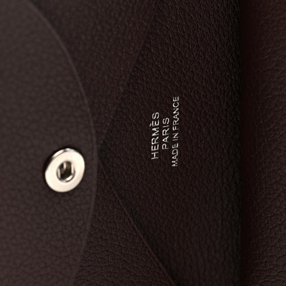Hermes Evercolor Calvi Duo Card Case Chocolate 6 of 8