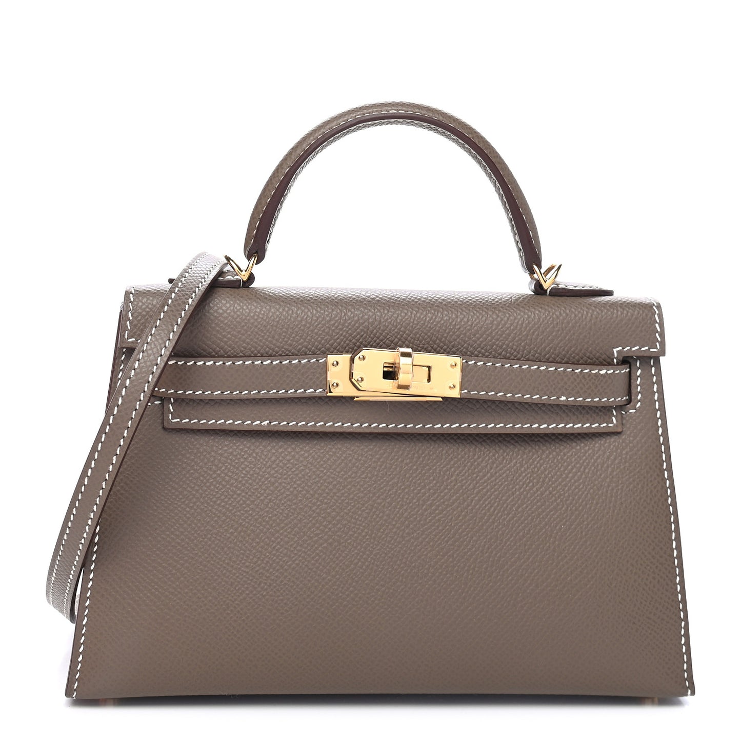 Epsom Mini Kelly Sellier 20 Etoupe