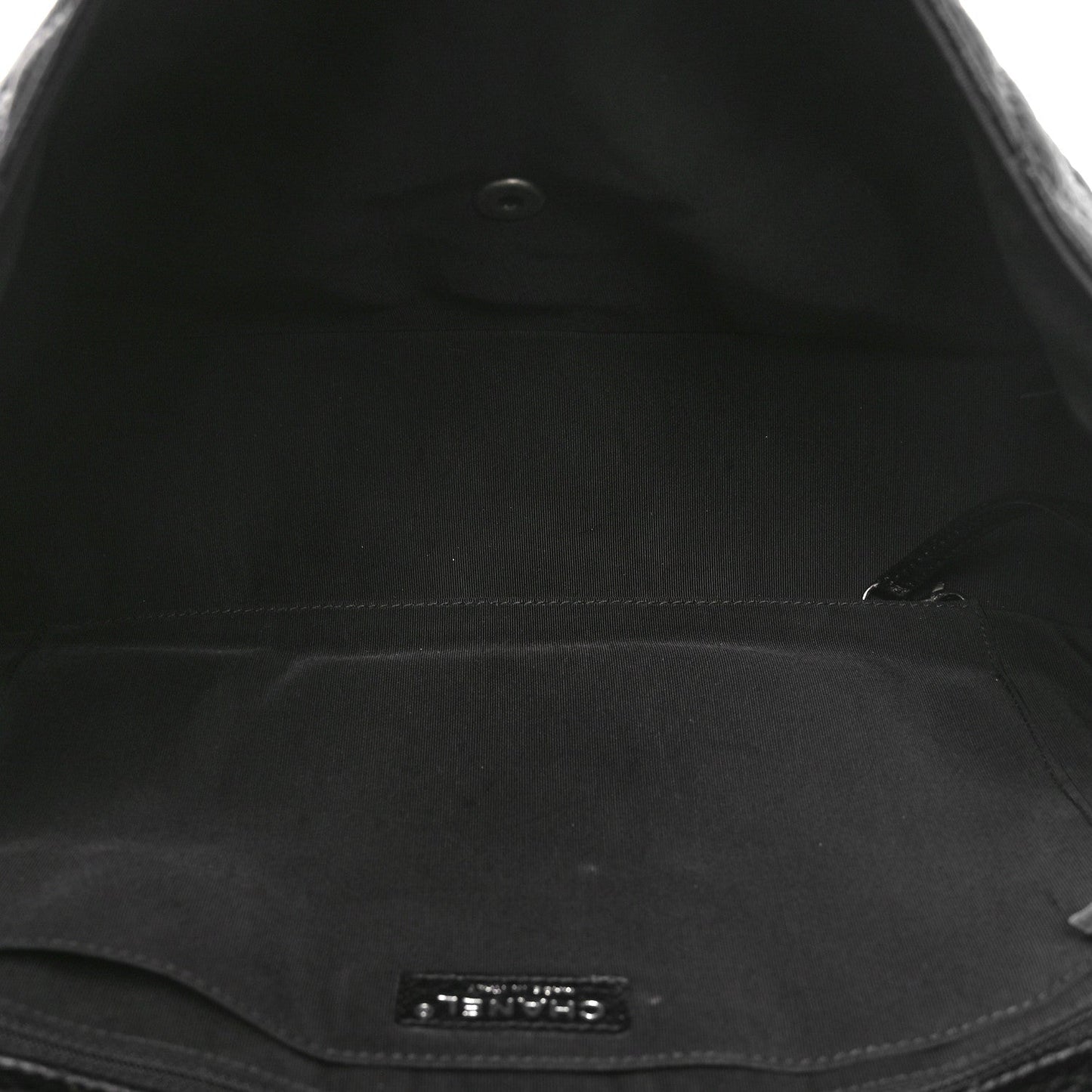 Grained Calfskin Quilted Small XXL Travel Flap Bag Black