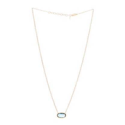 Marco Bicego 18K Yellow Gold London Blue Topaz Delicati Pendant Necklace 3 of 5