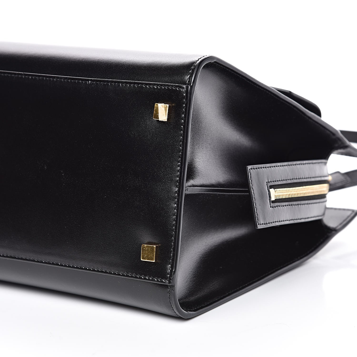 Saint Laurent Shiny Calfskin Medium Uptown Tote Black 9 of 10