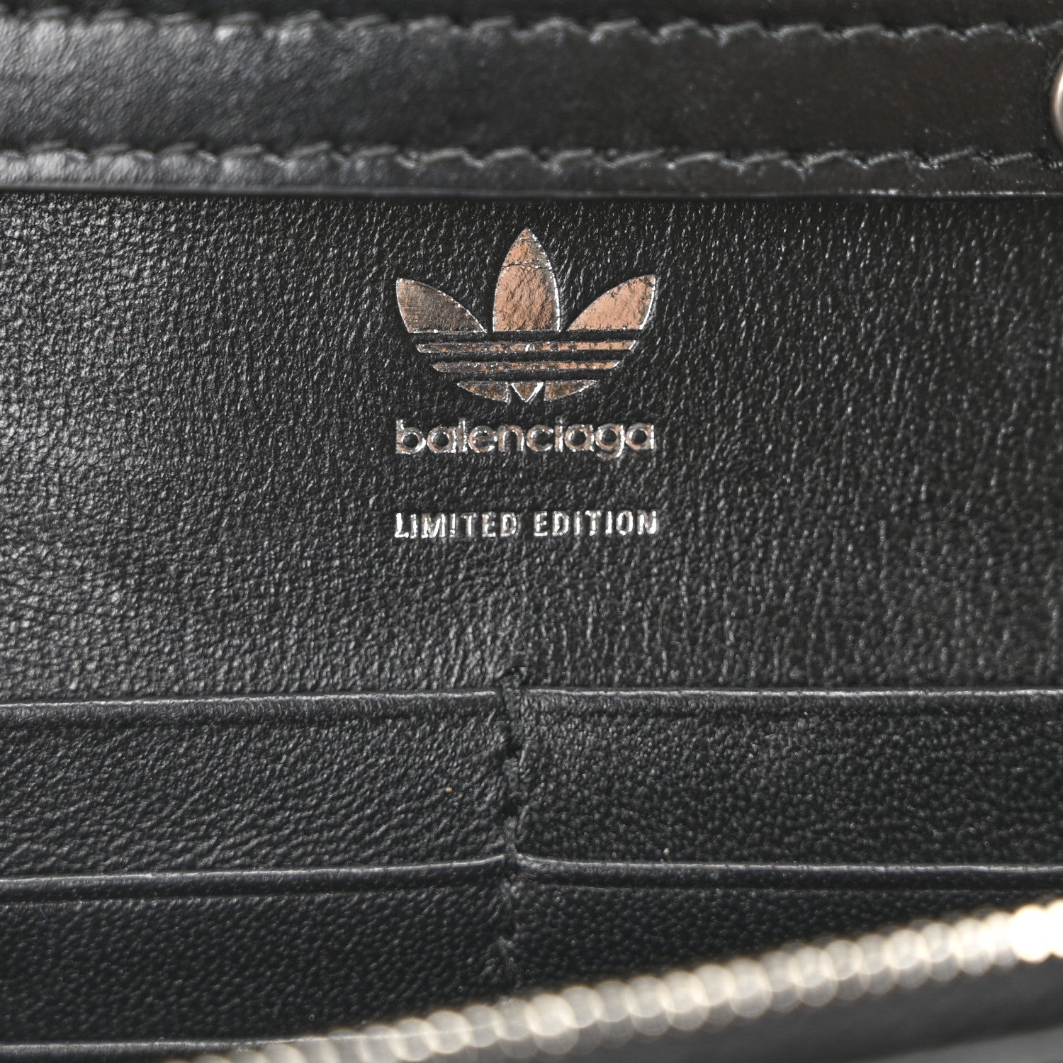Balenciaga X ADIDAS Box Calfskin Hourglass Chain Bag Black 6 of 9