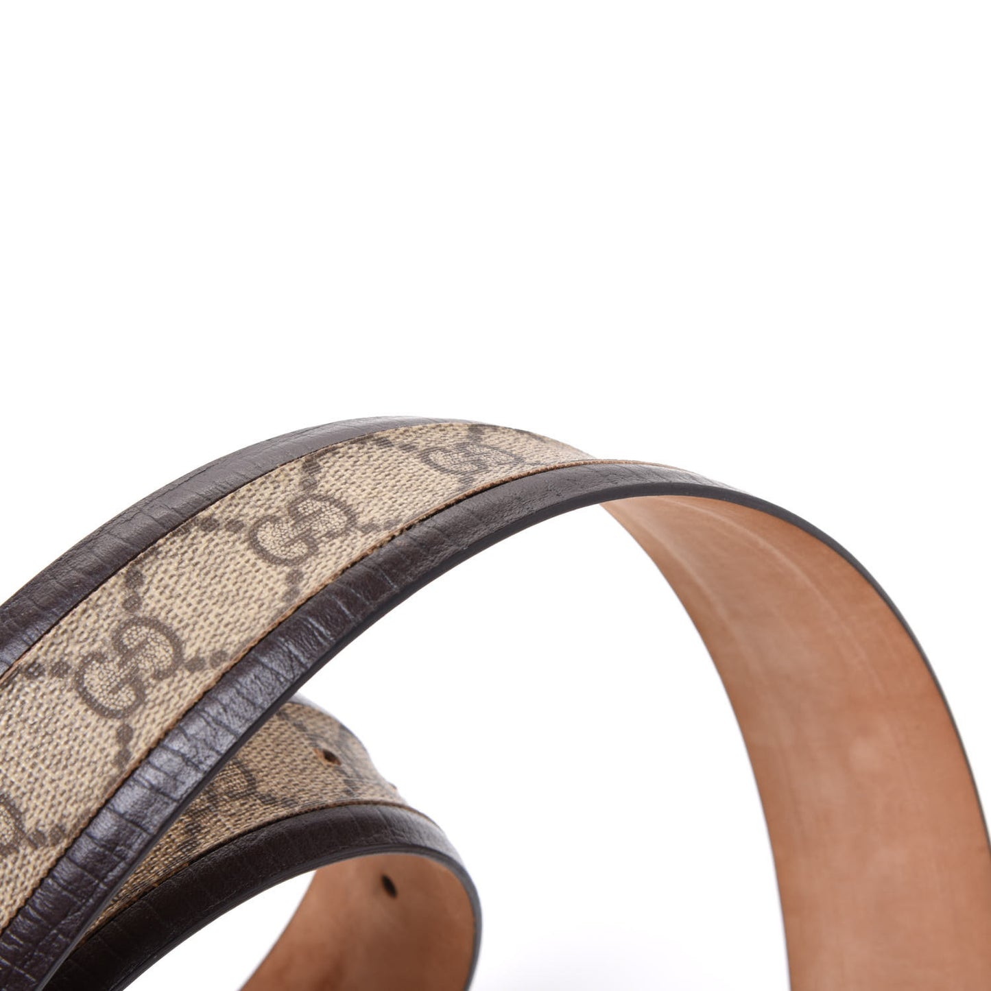 GG Supreme Monogram Niagara Lux Calfskin Interlocking G 40mm Belt 80 32 Beige Ebony Cocoa