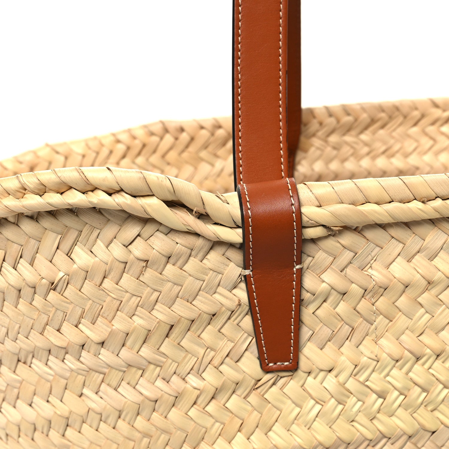 Celine Raffia Calfskin Triomphe Medium Panier Tan 10 of 10