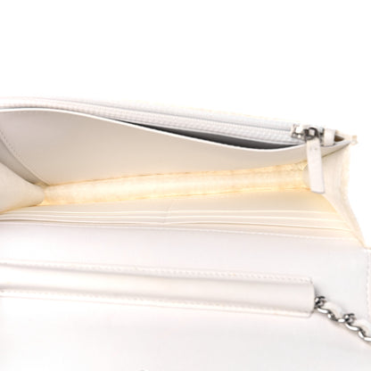 Chanel Tweed Quilted Wallet on Chain WOC White 5 of 11