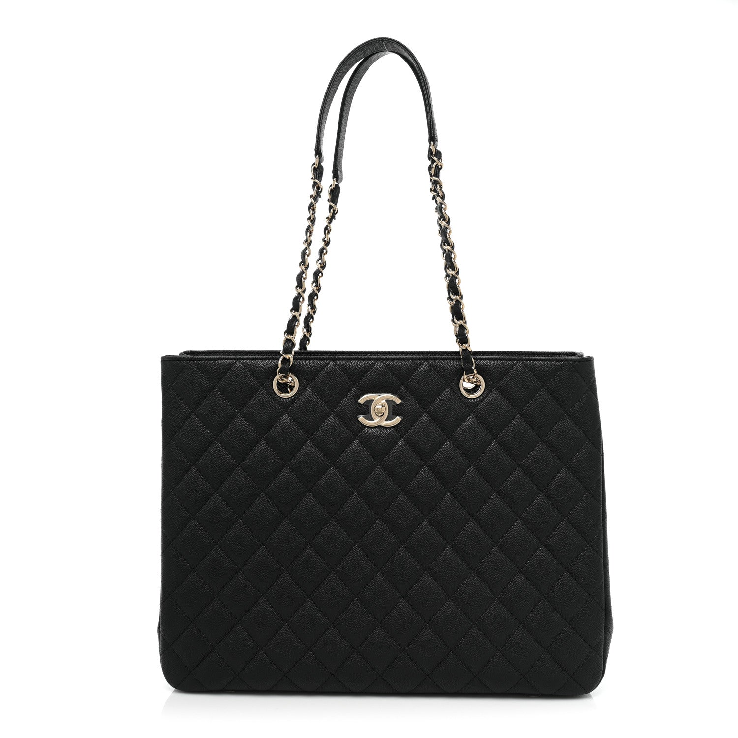 Chanel Caviar Quilted Large Shopping Tote Black 1 of 8
