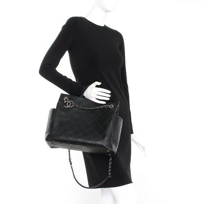 Chanel Calfskin CC Pocket Tote Black 3 of 9