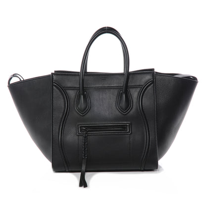 Celine Calfskin Medium Phantom Luggage Black 1 of 8