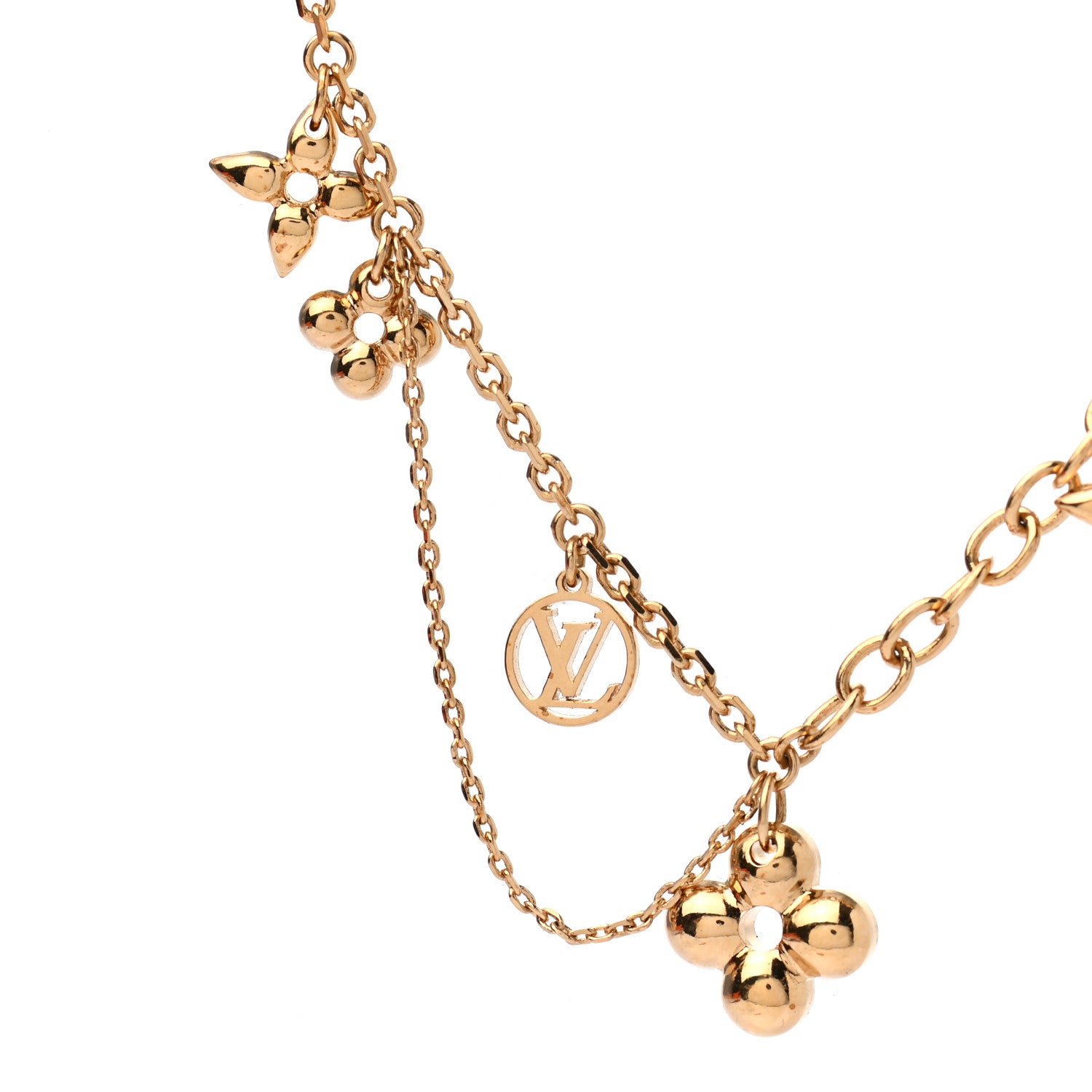 Louis Vuitton Metal Blooming Supple Necklace Gold 4 of 6