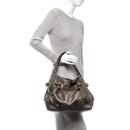 Gucci Guccissima Medium Jockey Tote Grey 2 of 7