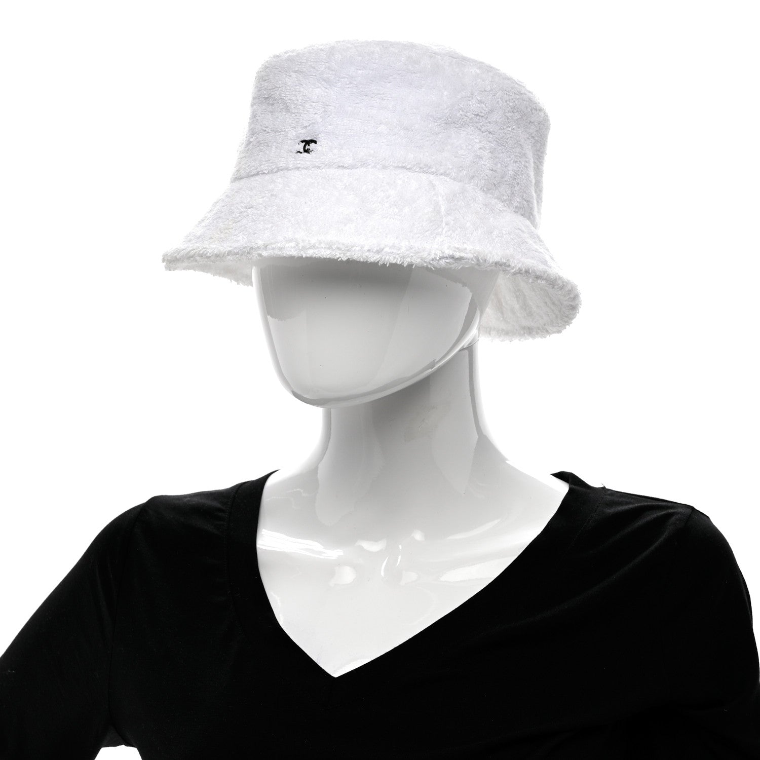 Chanel Terry Cloth CC Bucket Hat M White 2 of 9