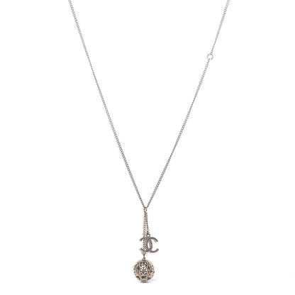 Chanel CC Ball Pendant Necklace Gold 1 of 6