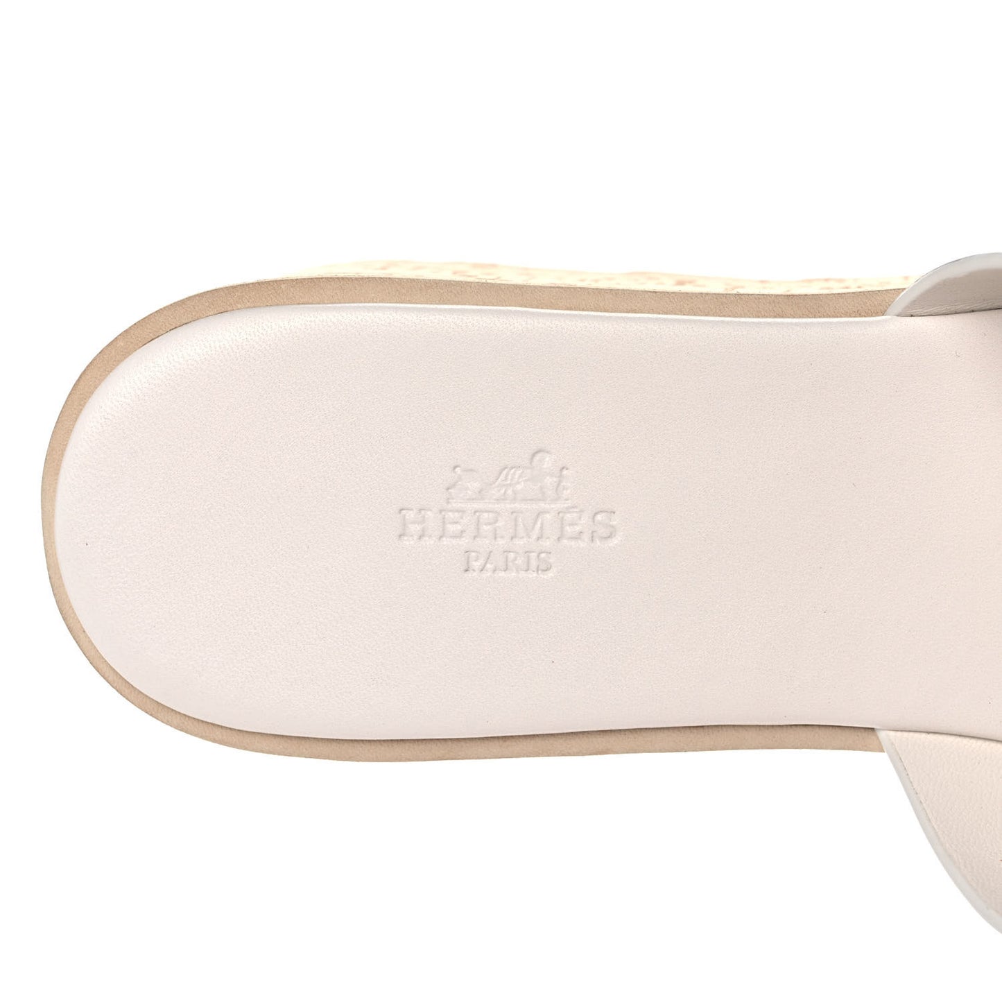 Calfskin Cork Eze 30 Sandals 41 White