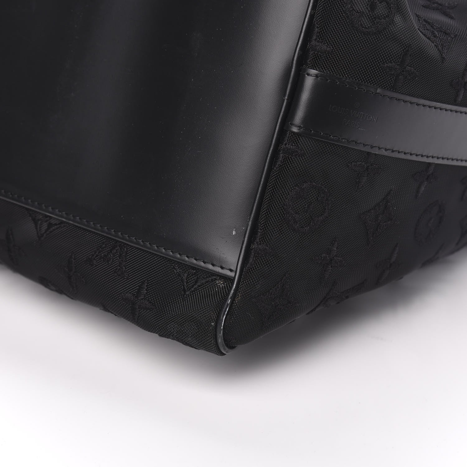 Louis Vuitton Monogram See Through Keepall Bandouliere 50 Black 10 of 11